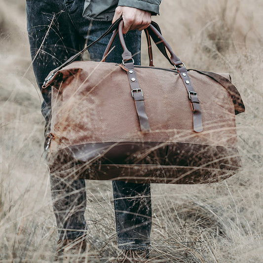Men's Canvas Travel Gym Bag for Outdoor Use