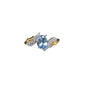 925 Silver Natural Aquamarine Inlaid Ring